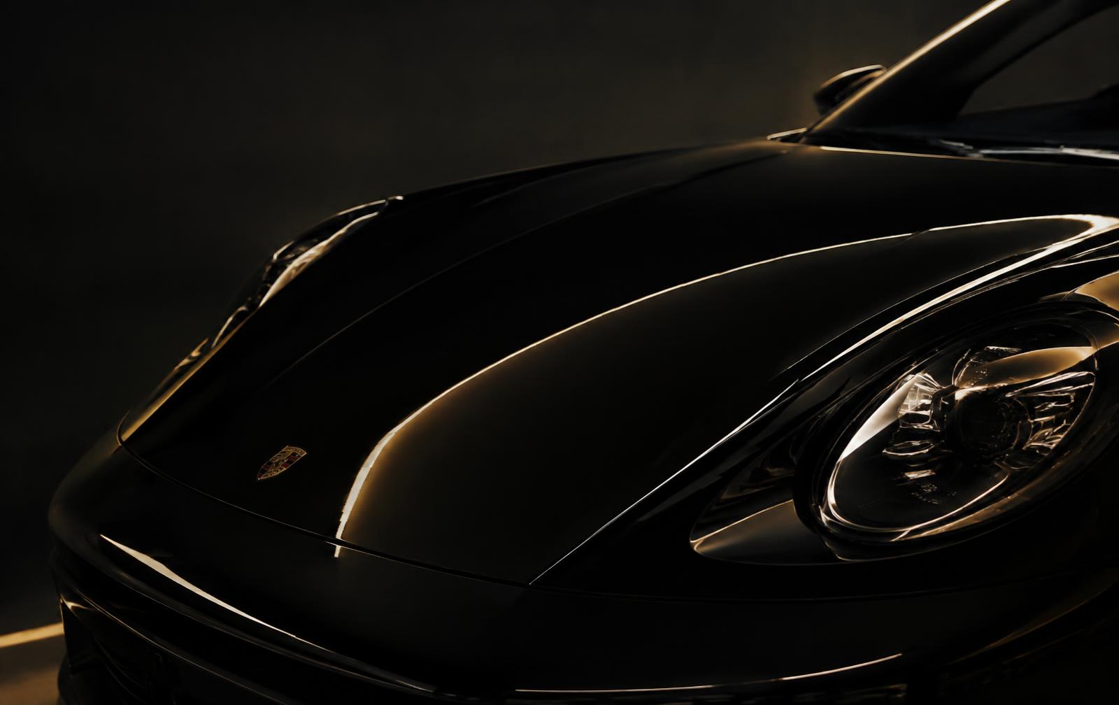 Ceramic-coated black sports car